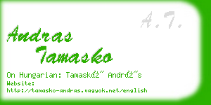 andras tamasko business card